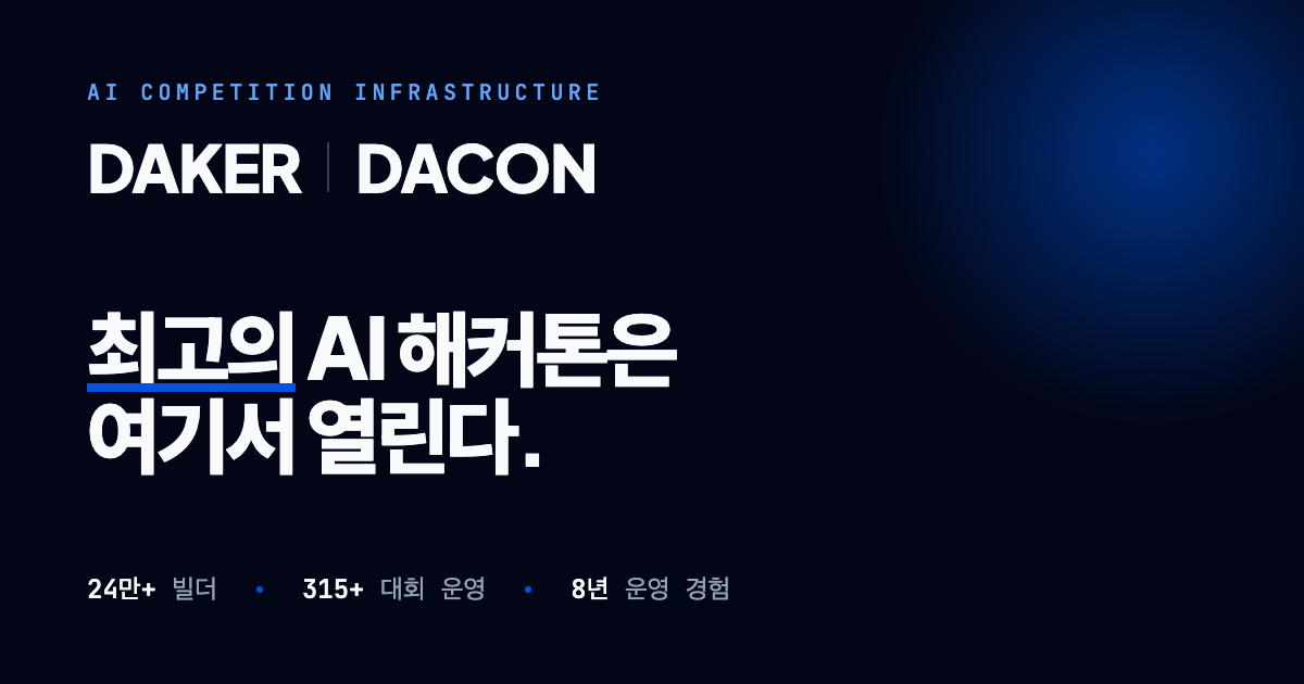 DAKER + DACON — 최고의 해커톤 운영 인프라